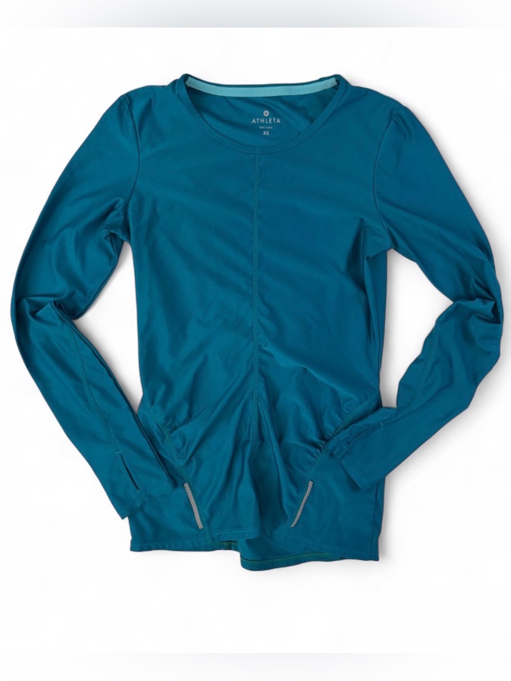 Athleta Teal Blue Long-Sleeve Athletic Top